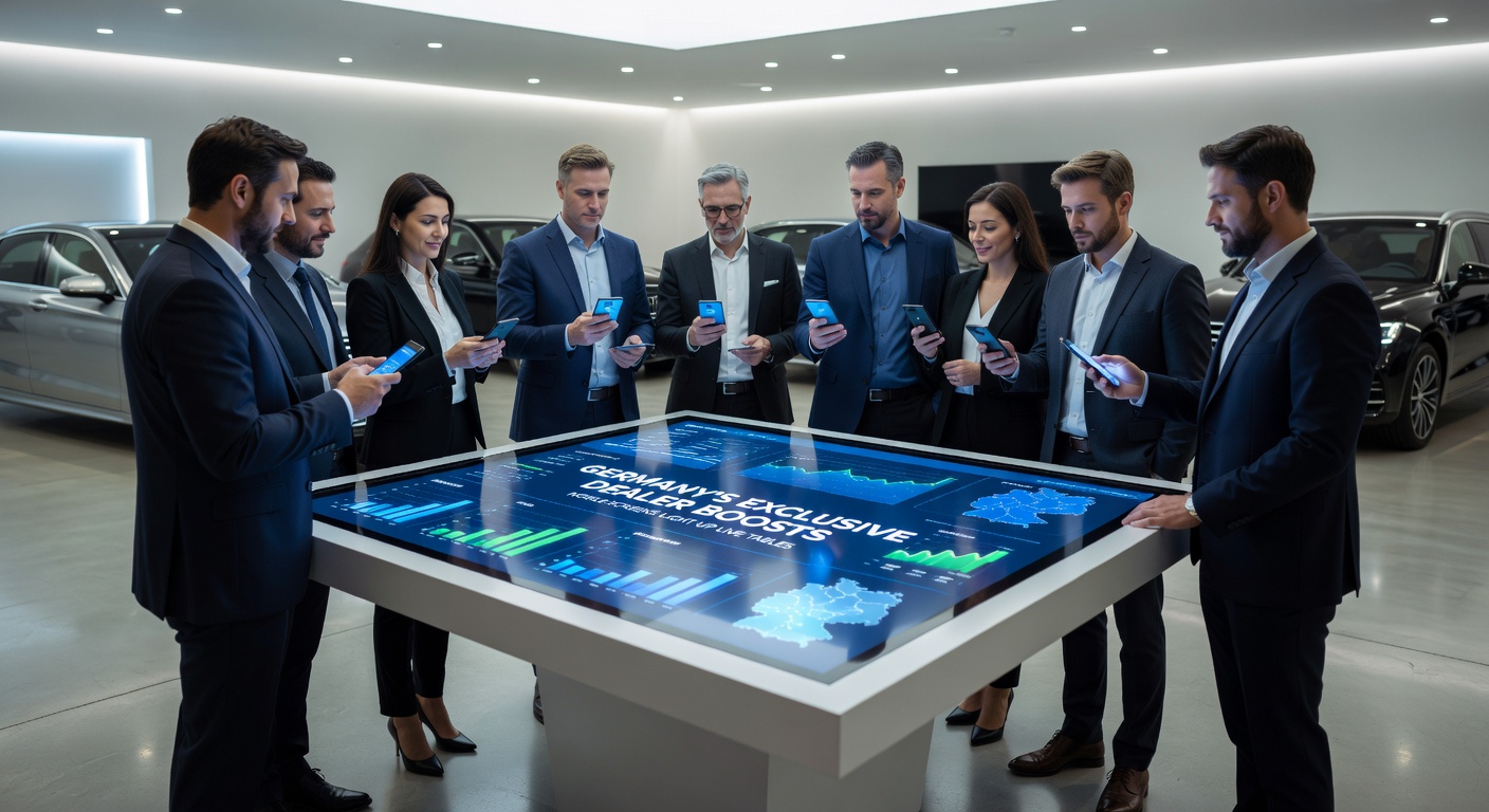 Live-Casino-Tisch mit mobilem Smartphone im Vordergrund, beleuchtet von Bildschirmlicht